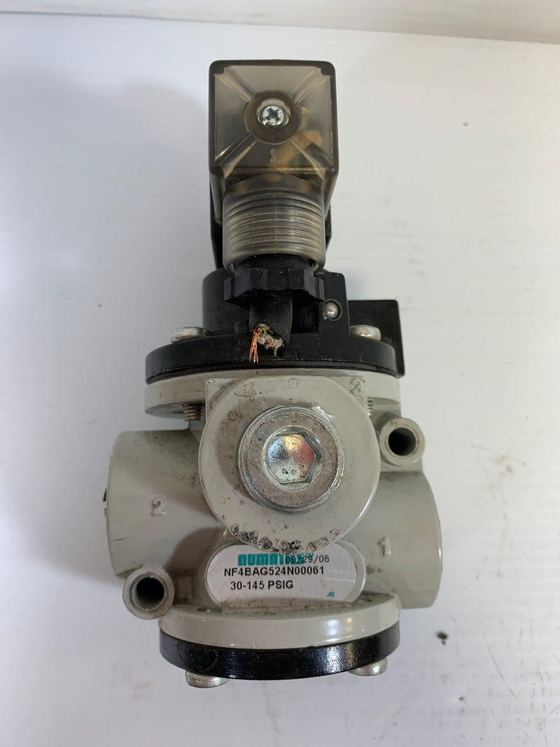 Numatics NF4BAG524N00061 Solenoid Poppet Valve 24V 30-145 PSIG with DB-0502 Coil