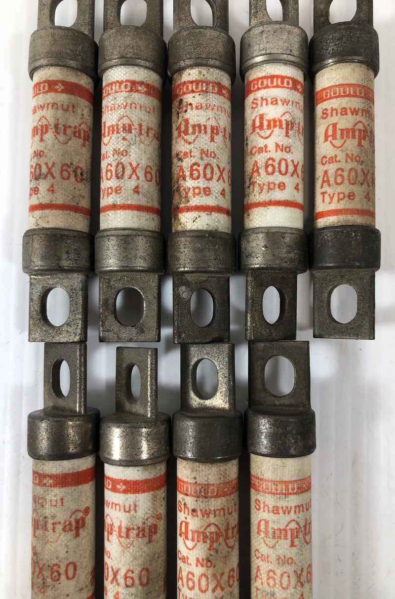 Gould Shawmut Amp-Trap Fuse A60X60 (Lot of 9)