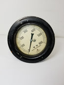 Marsh Instrument 0-600 Pressure Gauge Bronze Bushed Movement