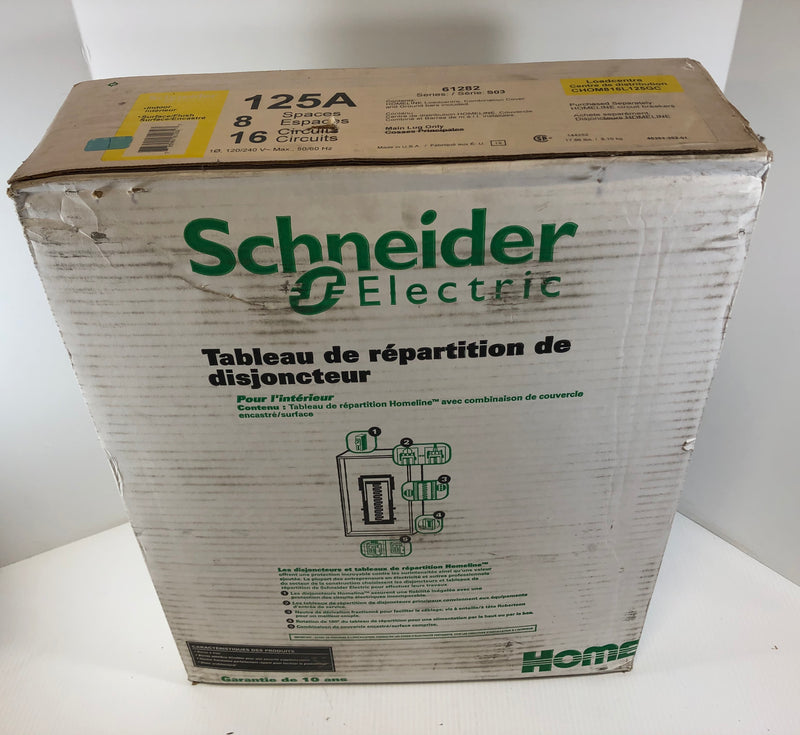 Schneider Electric CHOM816L125GC Homeline Loadcentre 125A 8 Spaces 16 Circuits