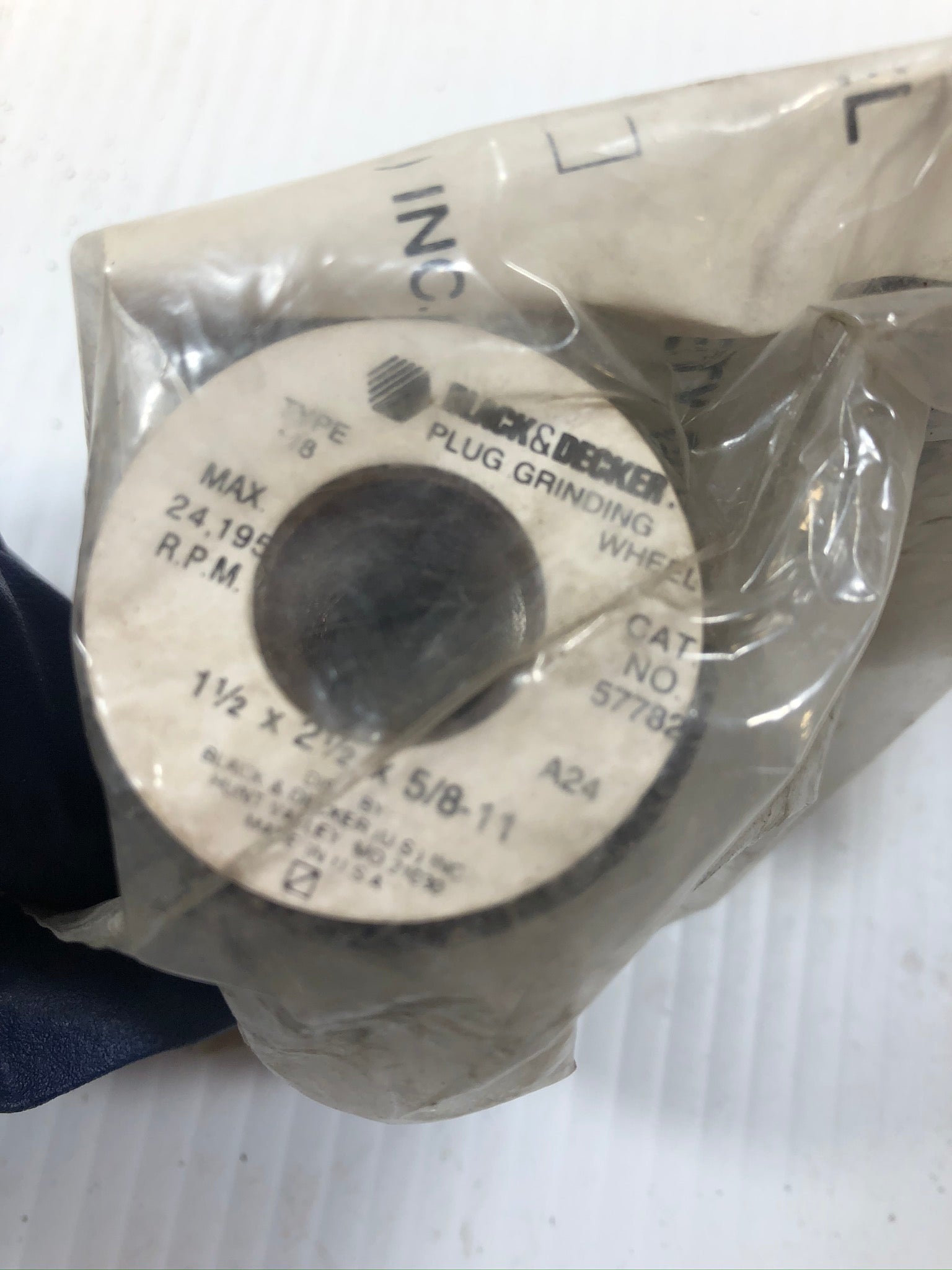 Black & Decker 57782 Plug Grinding Wheel 1-1/2" x 2-1/2 x 5/8-11 Type A24