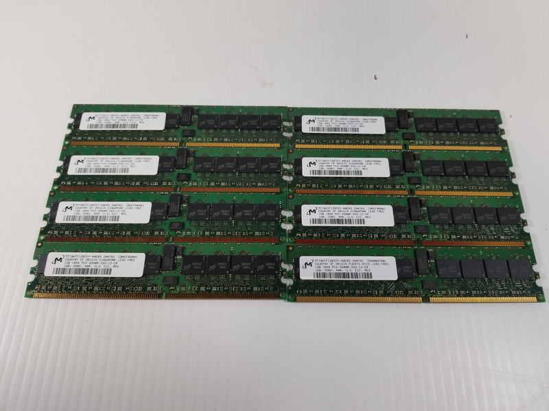 Micron MT18HTF12872Y-40EB3 DDR2-400 PC2-3200 1GB (8GB Total) RAM (Lot of 8)