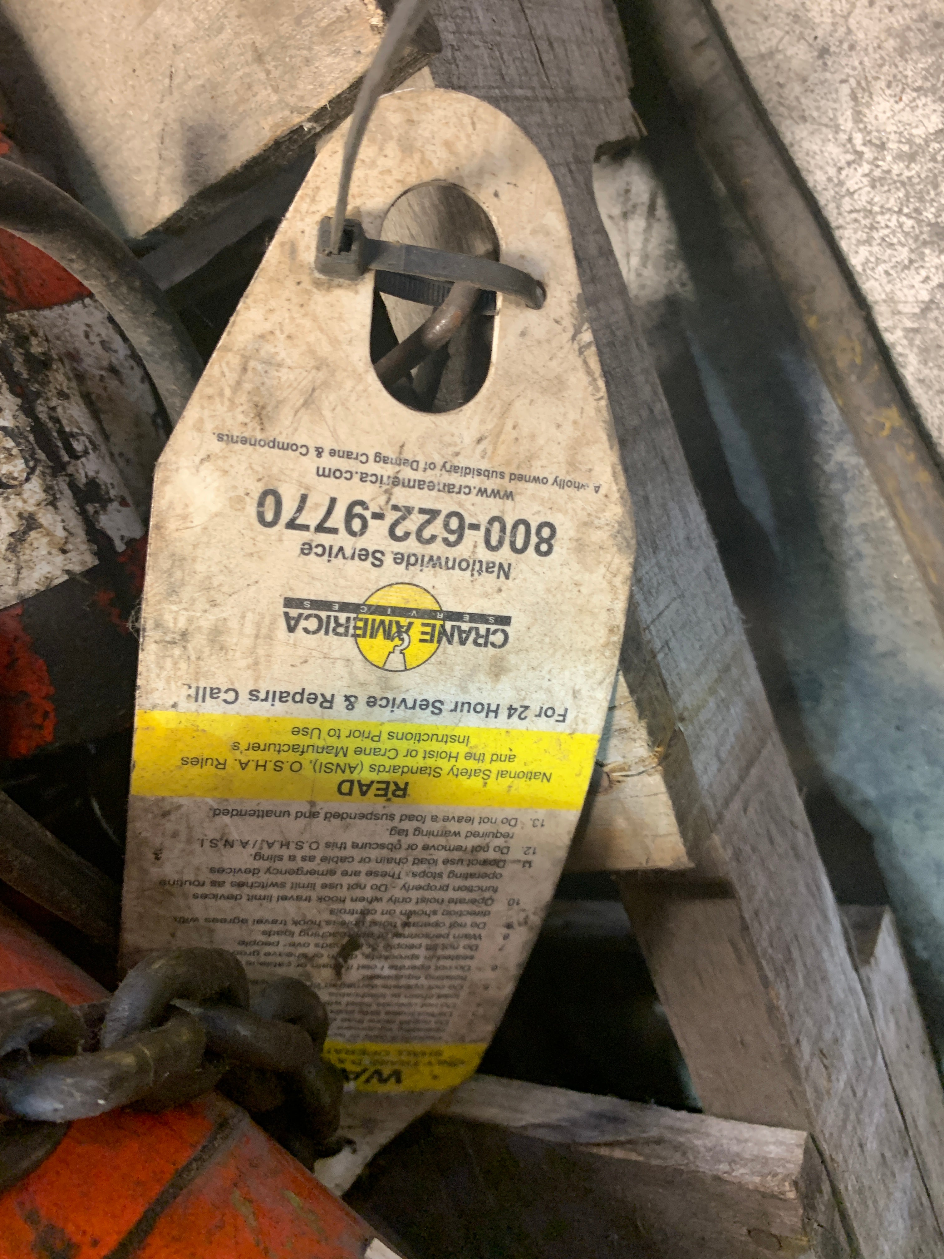 CM RR 2 Ton Chain Hoist 2HP 16 RPM 3.5/7.0 Amps