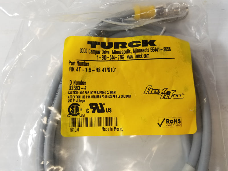 Turck RK 4T-1.5-RS 4T/S101 Sensor Cordset