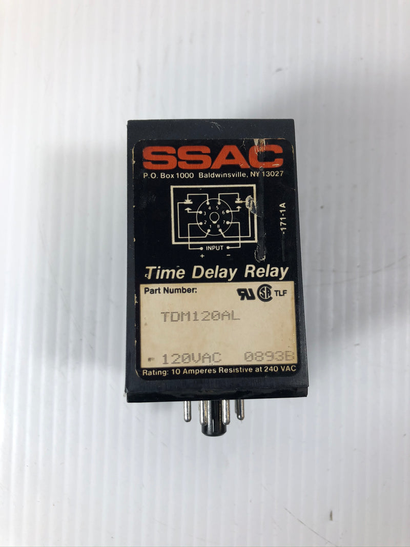 SSAC TDM120AL Digi-Set Time Delay Relay 0893B 120 VAC