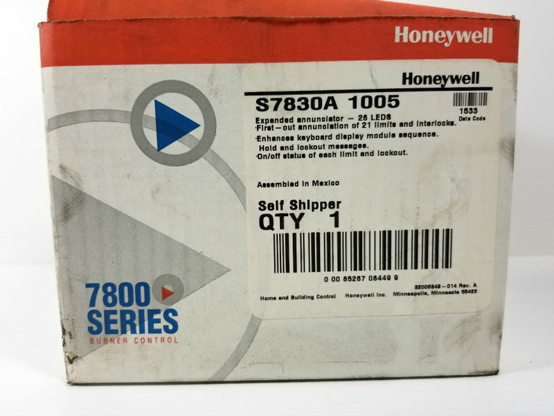 Honeywell S7830A 1005 Expanded Annunciator 26 LEDS S7830A1005 7800 Series