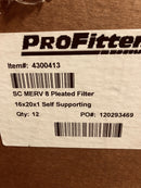 ProFitter Pleated Filter 16 x 20 x 1 Self Supporting 4300413 (Case of 12)