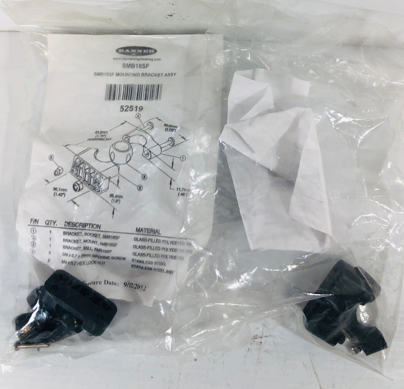 Banner Mounting Bracket Assembly SMB18SF 52519 (Lot of 2)