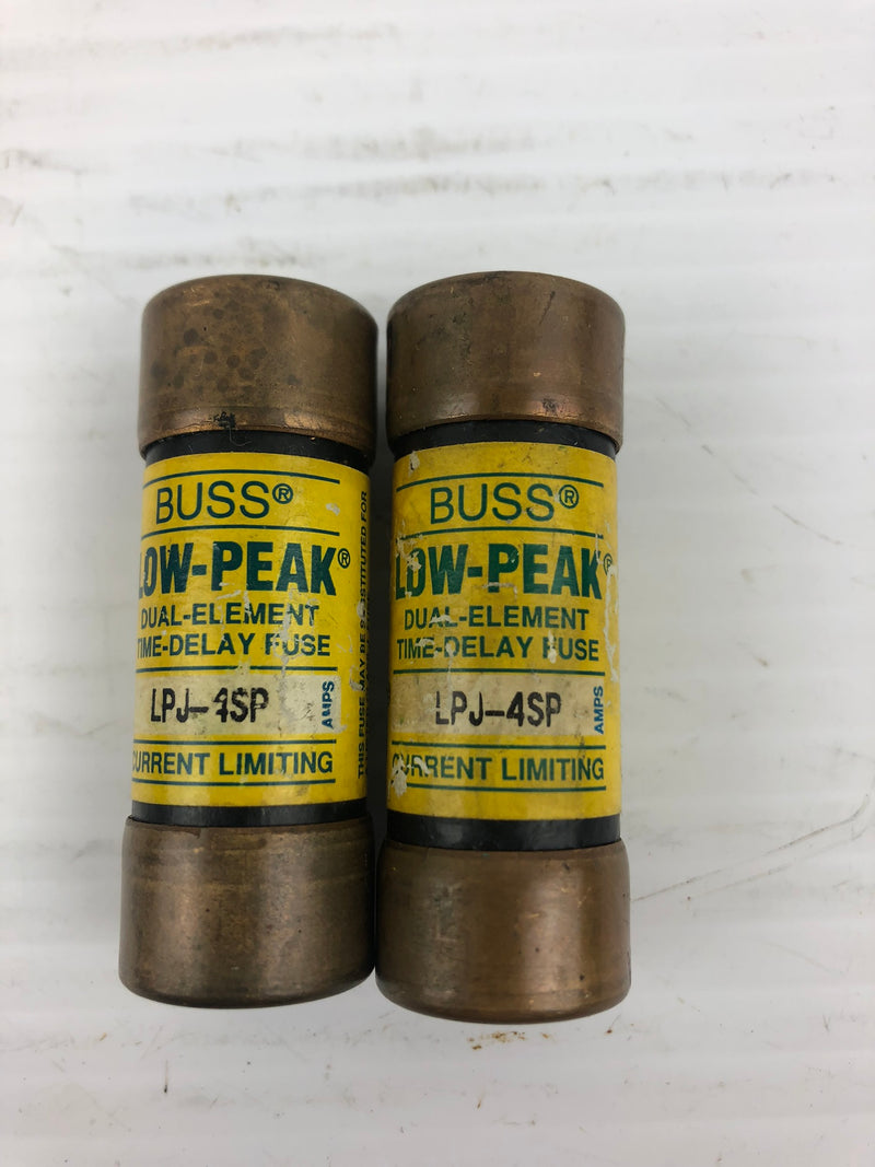 Buss LPJ-4SP Low Peak Dual Element Time Delay Fuse - Lot of 2