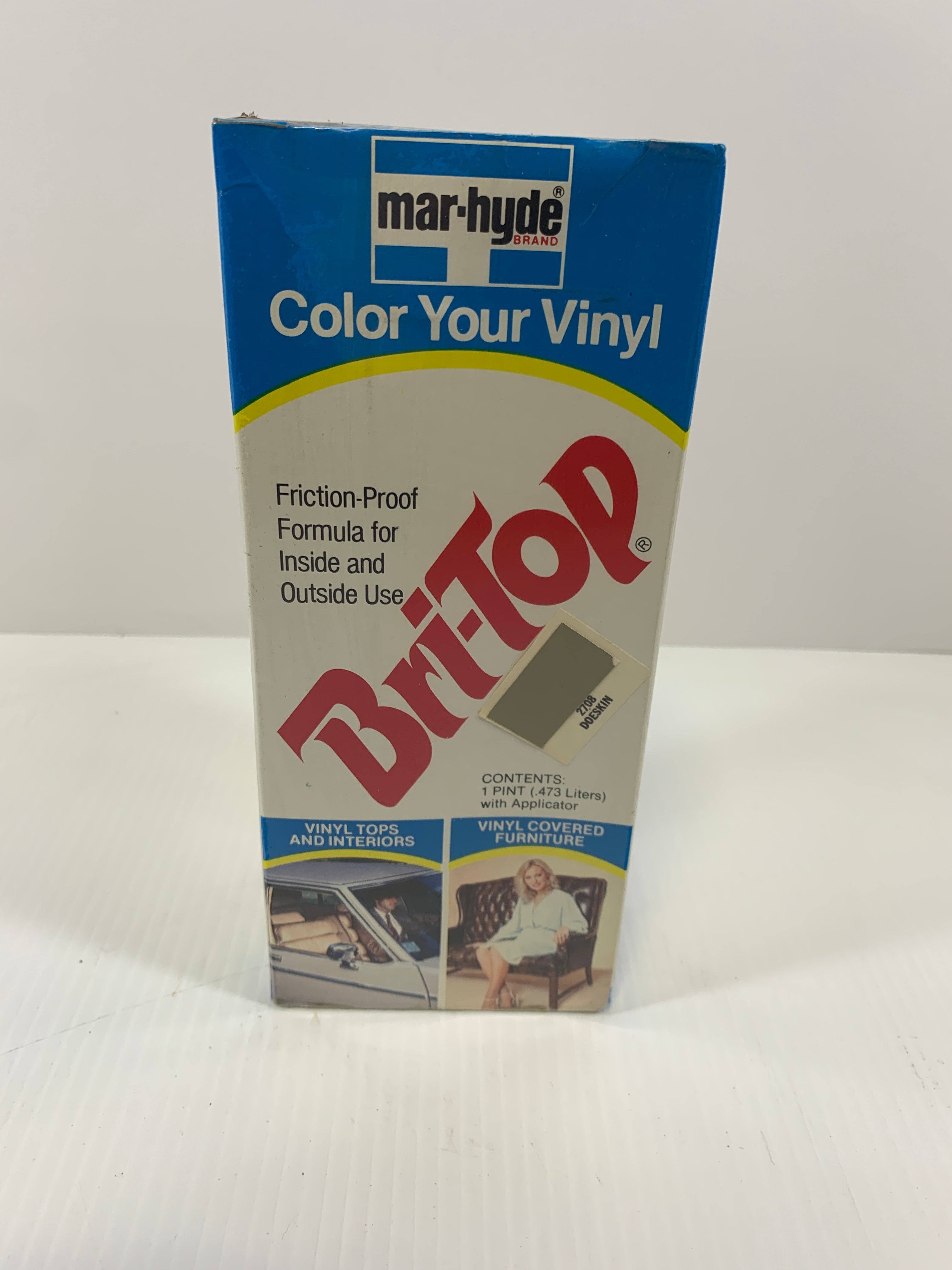 Mar-Hyde Bri-Top Vinyl Color 2708 Doeskin Collectible Vintage Box