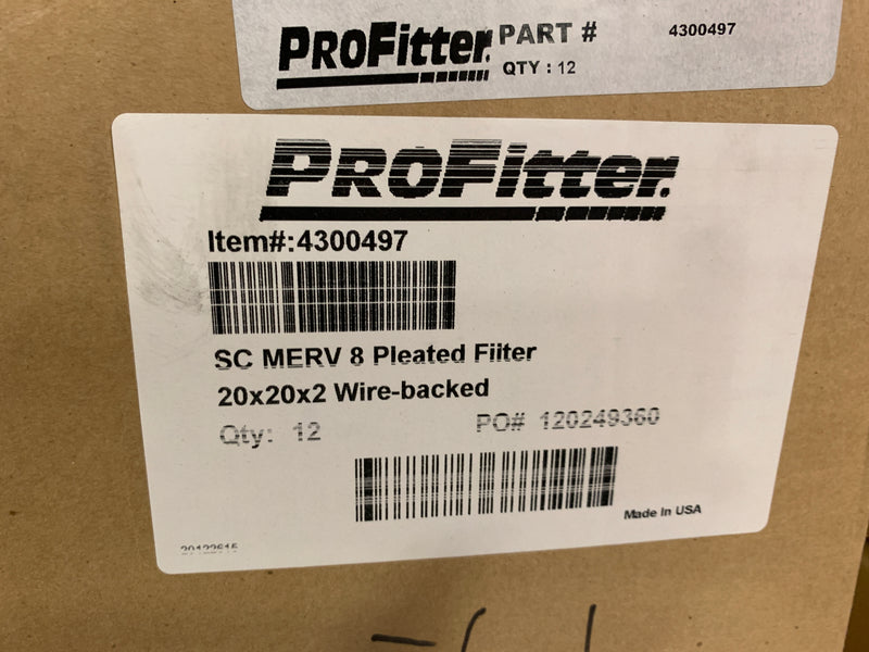ProFitter Filter 4300497 20x20x2 Box of 12