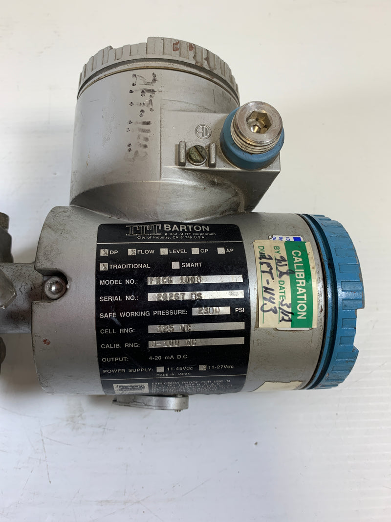 ITT Barton FHCG-1008 DP Traditional Flow Transmitter