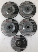 Sait Aluminum Grinding Wheel A-46N-BF 4" x 1/4" and 4" x 1/2" (Lot of 5)