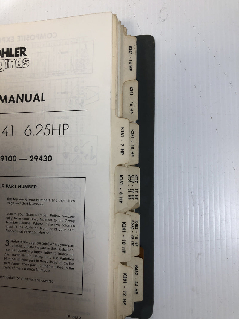 Kohler Engines K-Series Parts and Service Manuals