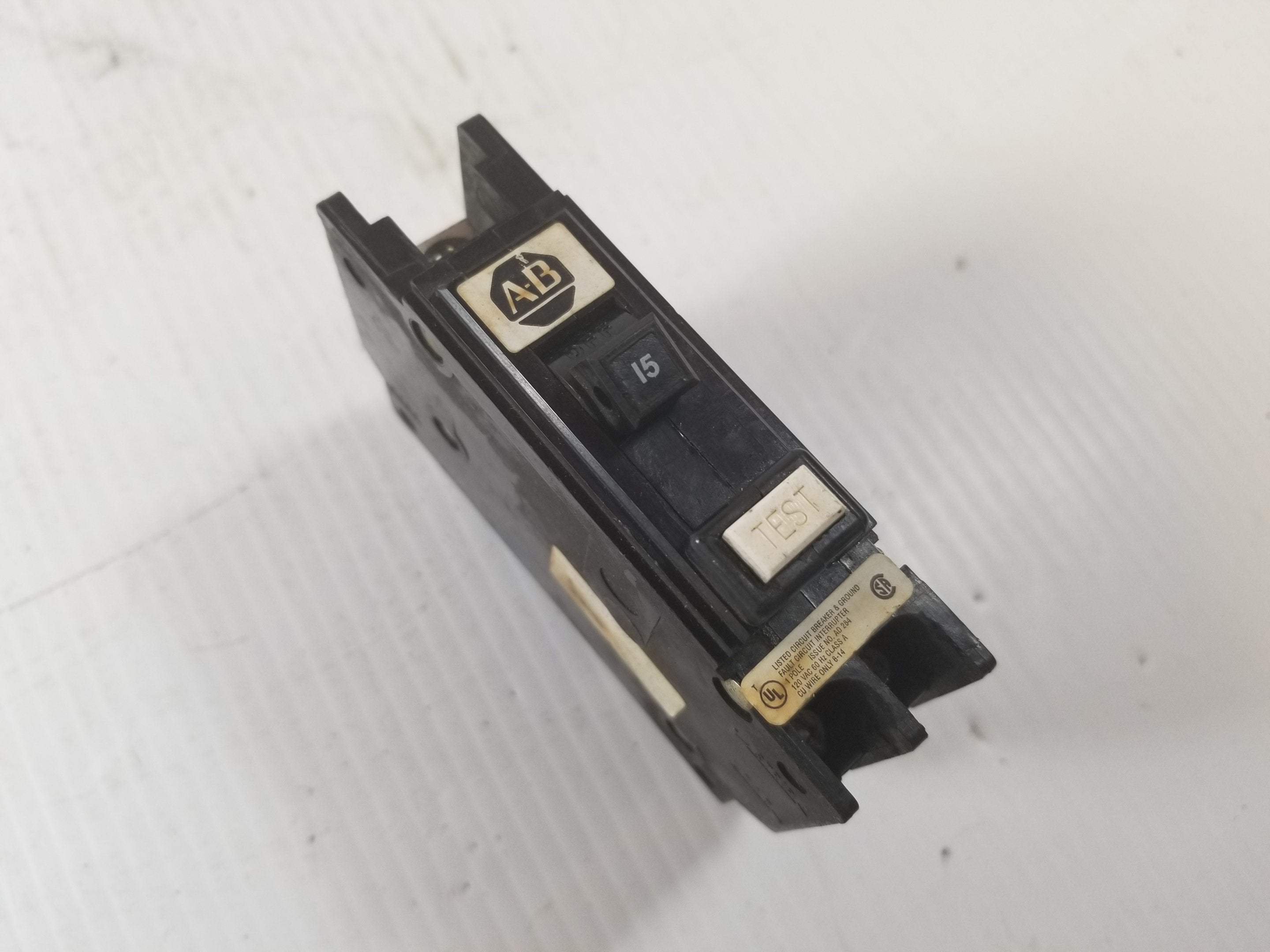 Allen-Bradley 1492-MCGA115 Ground Fault Circuit Breaker 15A 1 Pole