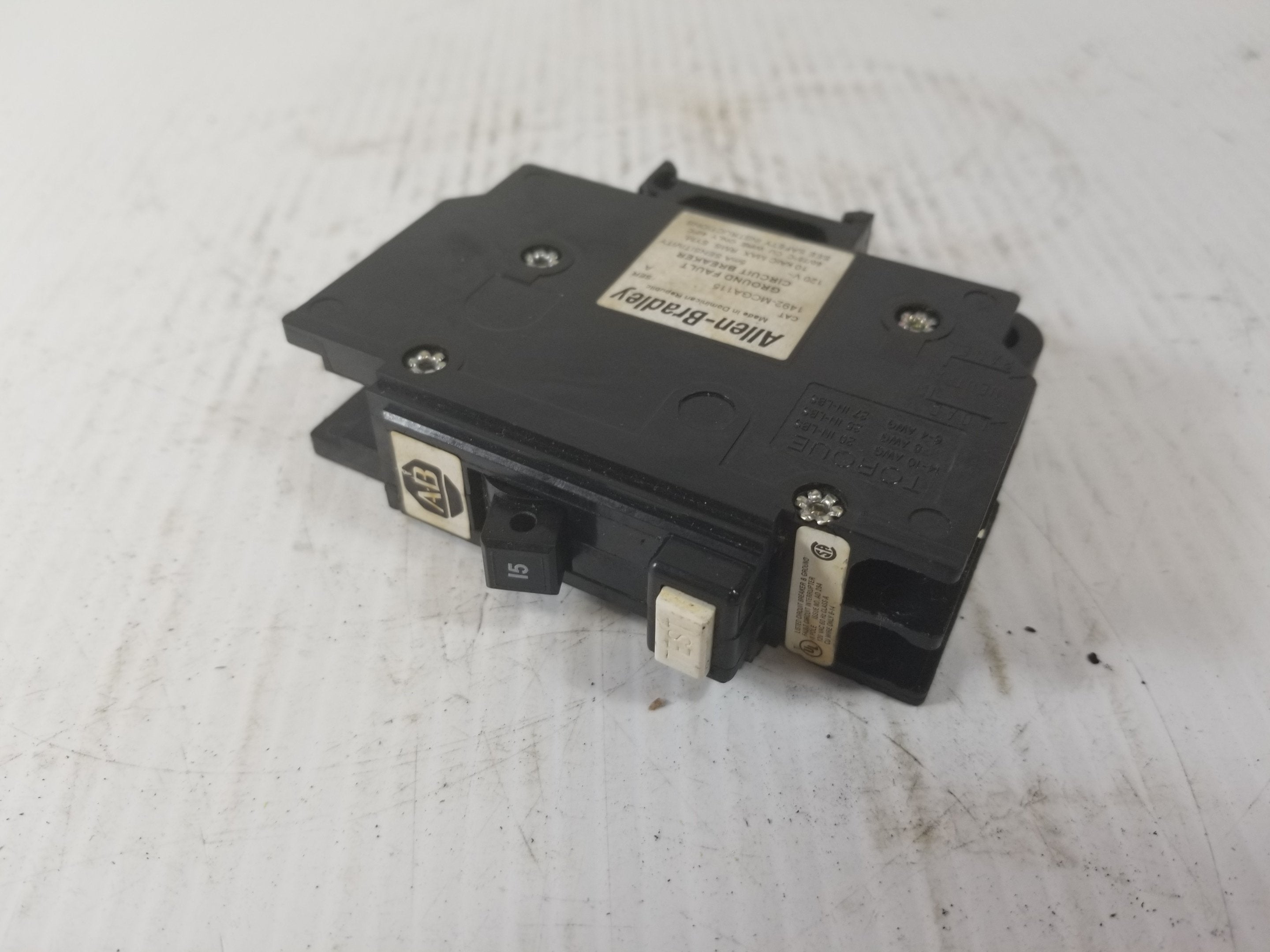 Allen-Bradley 1492-MCGA115 Ground Fault Circuit Breaker 15A 1 Pole