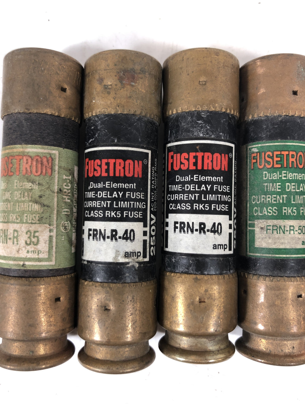 Fusetron Lot of 4 Fuses FRN-R-35, FRN-R-40, FRN-R-50 – Metal Logics, Inc.